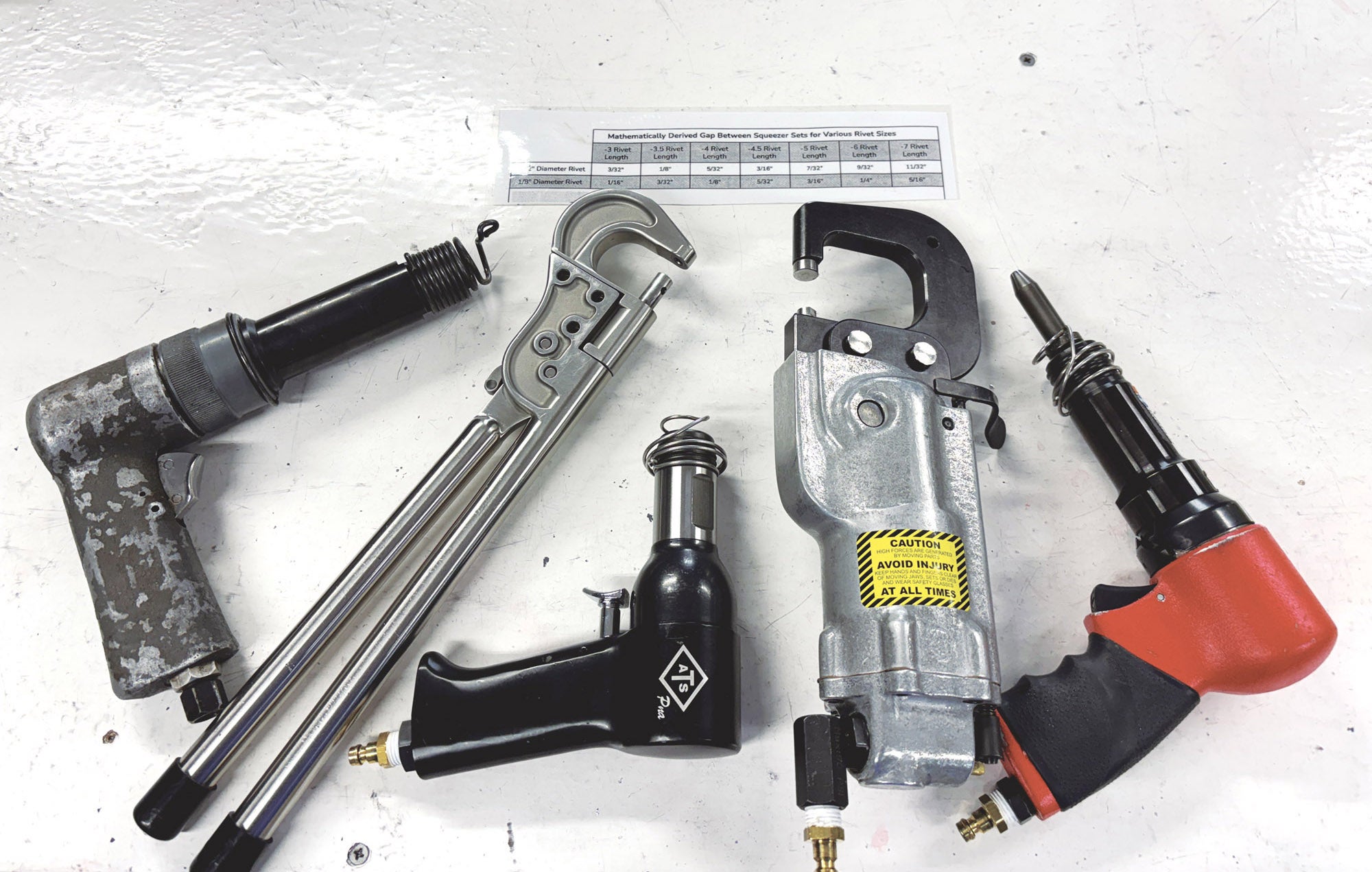 Tools required - Rivet guns and squeezers
