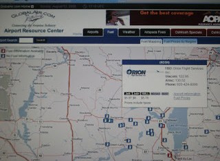 GlobalAir.com's Fuel Route Planner in Beta