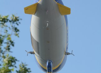 Goodyear Zeppelin Buzzes Camp Scholler