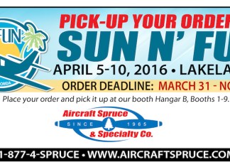 Aircraft Spruce Offers Sun 'n Fun Pick-up Option for Orders