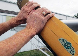 Hand Propping an Aeroplane