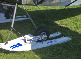 Wittman Buttercup on Wheel Skis