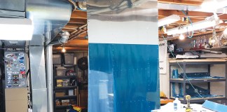 Blue film removal