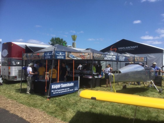 vendors set up at oshkosh 08