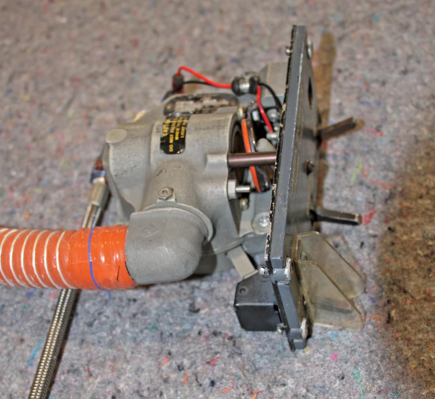 The diluter-demand regulator is all-mechanical and can be adapted to fit portable O2 bottles if desired.