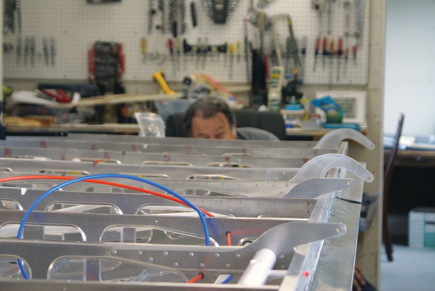 16 Aileron flap horns attached