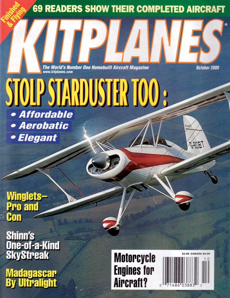 Kitplanes October 2000 Cover