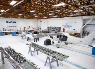 Work at Glasair Aviation Glasair Aviation assembly shop.