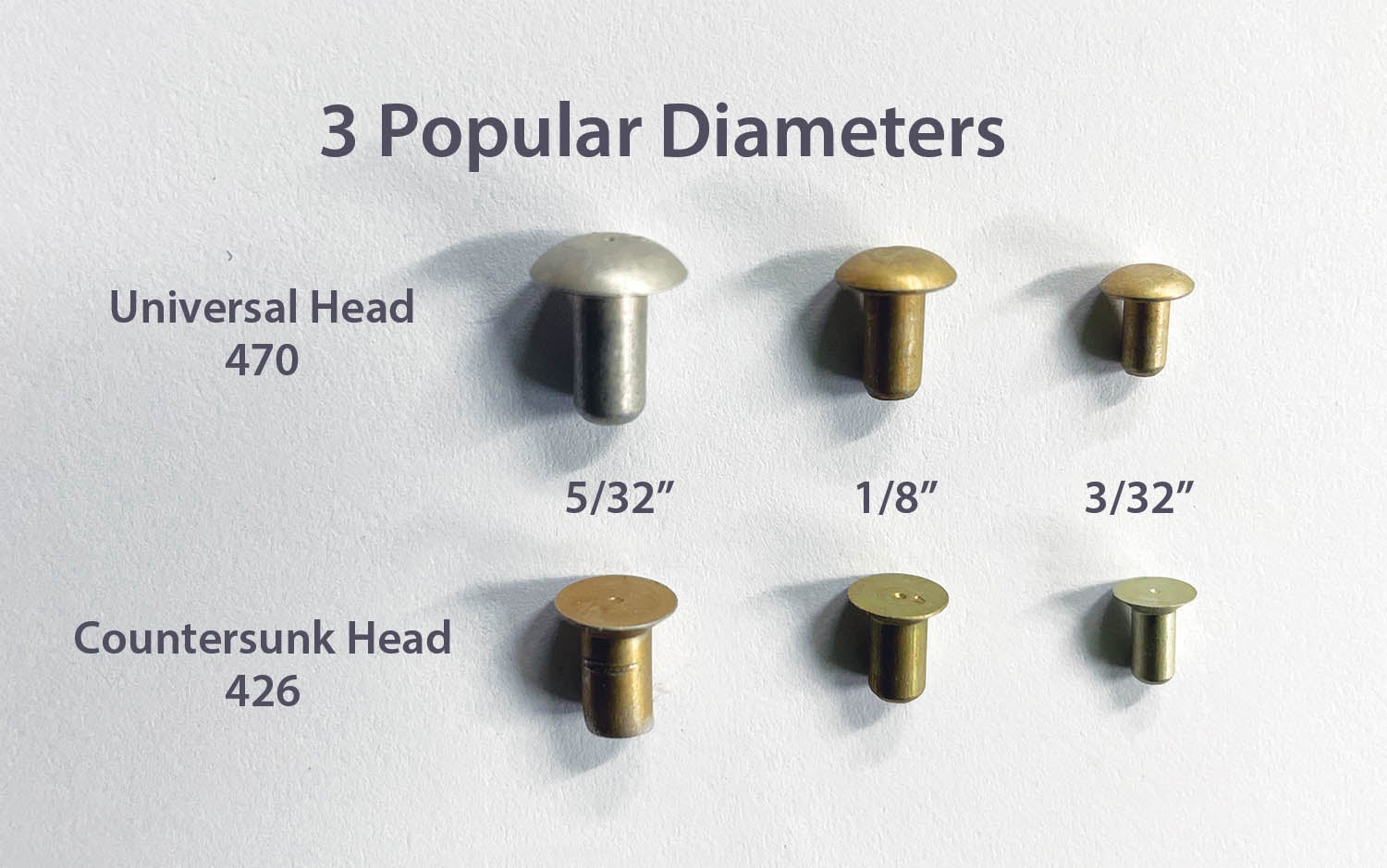 solid rivet diameters and sizes
