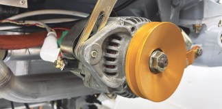 Denso alternator pulley on a Lycoming engine