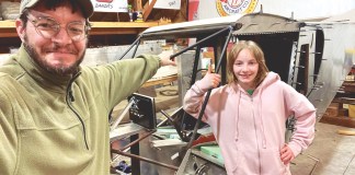 Humberd and his daughter posing with the 750 SDXtreme.