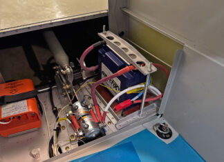 Main EarthX battery in the aircraft