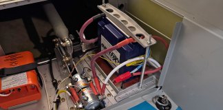 Main EarthX battery in the aircraft