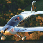 Polishing leads to a shiny airplane. Sonex in flight