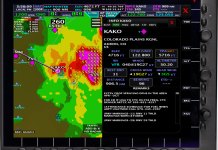 siriusxm weather on an advanced flight systems efis