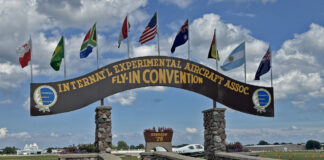 The Opener! brown arch at airventure