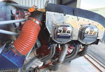Baffle duct on Lycoming Thunderbolt 36 engine