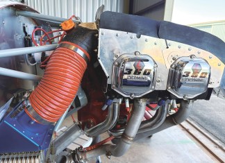 Baffle duct on Lycoming Thunderbolt 36 engine