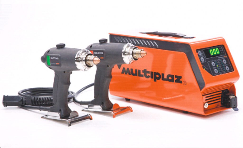 The Multiplaz 3500
plasma welding setup uses a patented water-alcohol solution.