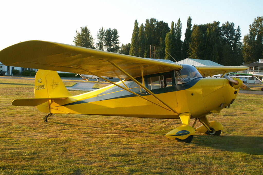 The Aeronca 11AC Chief was designed around the popularity of side-by-side seating in the mid 1940s general aviation boom.