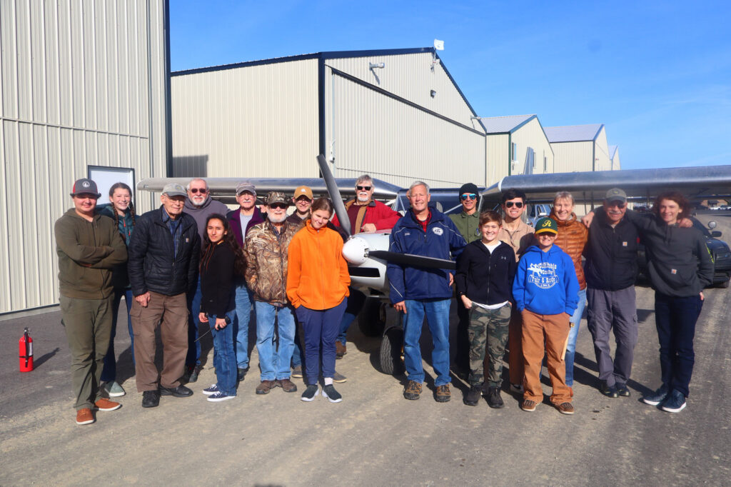Members of the North Idaho High School Aerospace Program gathered at KSZT [Credit: North Idaho High School Aerospace Program]