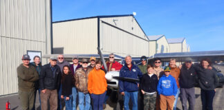 Members of the North Idaho High School Aerospace Program gathered at KSZT [Credit: North Idaho High School Aerospace Program]