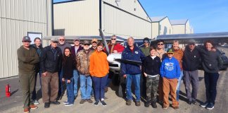Members of the North Idaho High School Aerospace Program gathered at KSZT [Credit: North Idaho High School Aerospace Program]