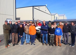 Members of the North Idaho High School Aerospace Program gathered at KSZT [Credit: North Idaho High School Aerospace Program]