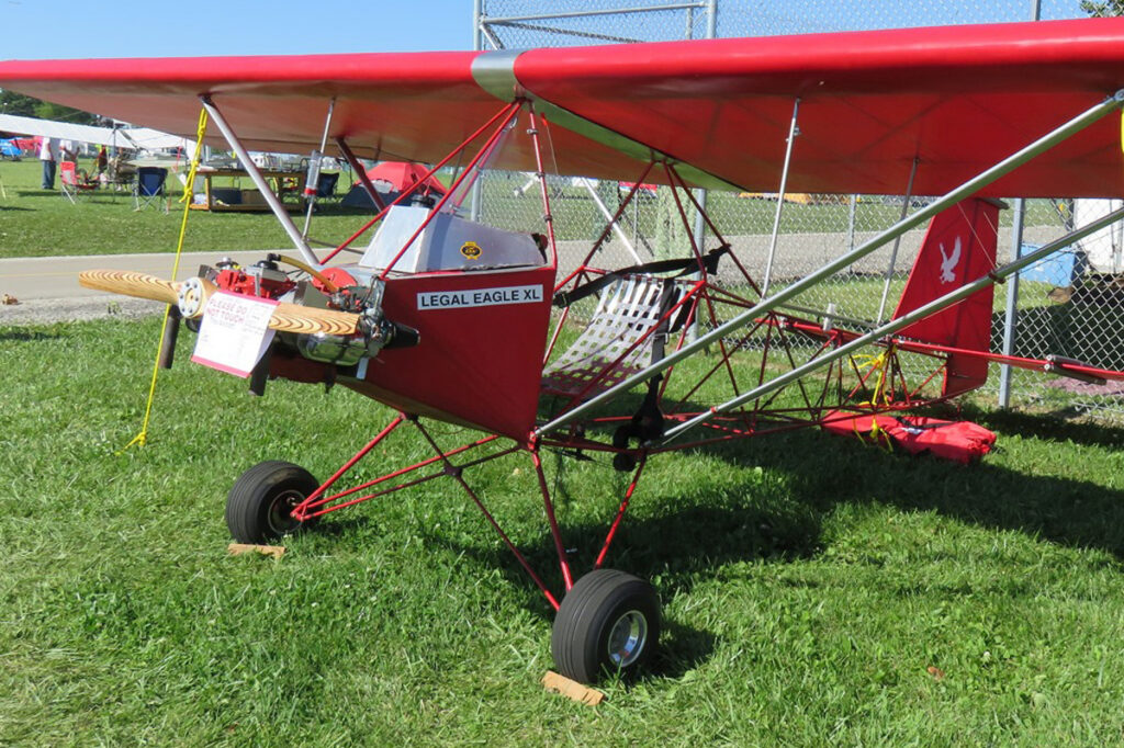 Milholland designed the Better Half VW engine for his Legal Eagle ultralight airplane. [Credit: Legal Eagle Airplane]
