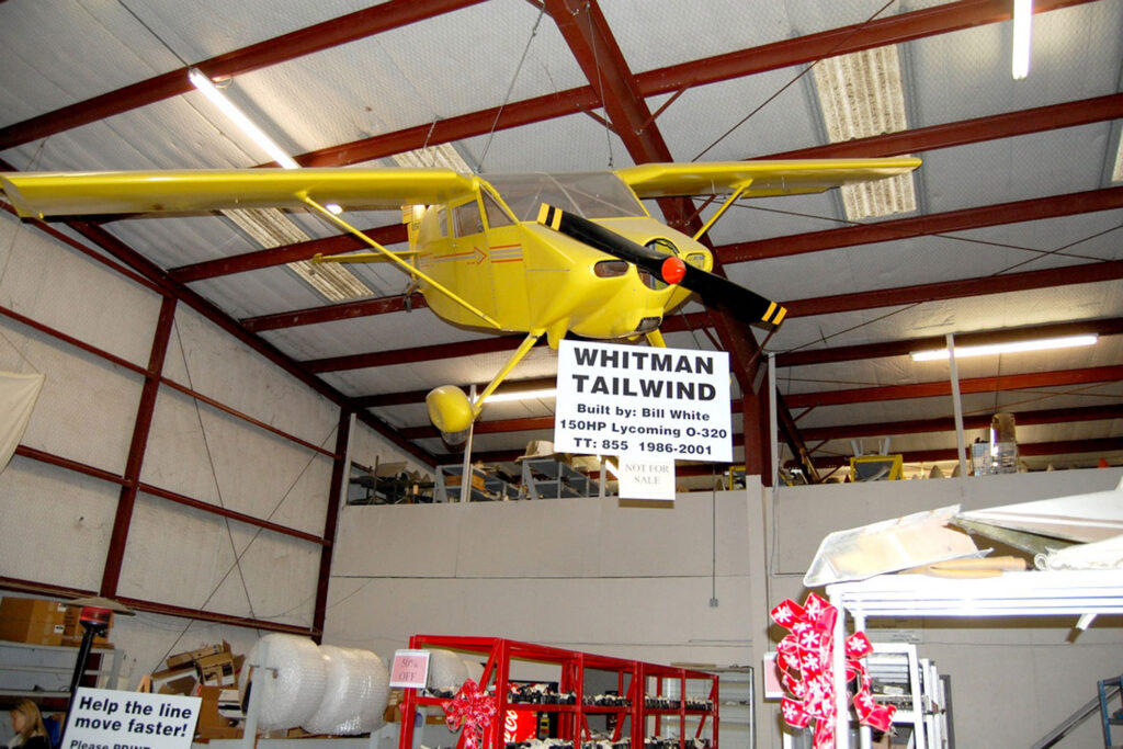 Air Salvage of Dallas has a long history of supporting homebuilders and aircraft restorers. A vintage Wittman Tailwind is on display in one of their hangars. [Credit: Air Salvage of Dallas]