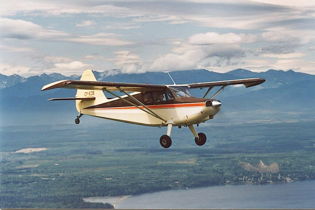 The author flying his Sinson 108-2 Voyager in the skies above British Columbia, Canada. [Credit: Mike Davenport]