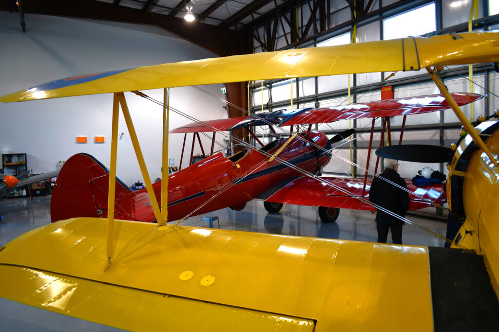 Beautiful aircraft covering work on classic biplanes in BC. [Credit: Mike Davenport]