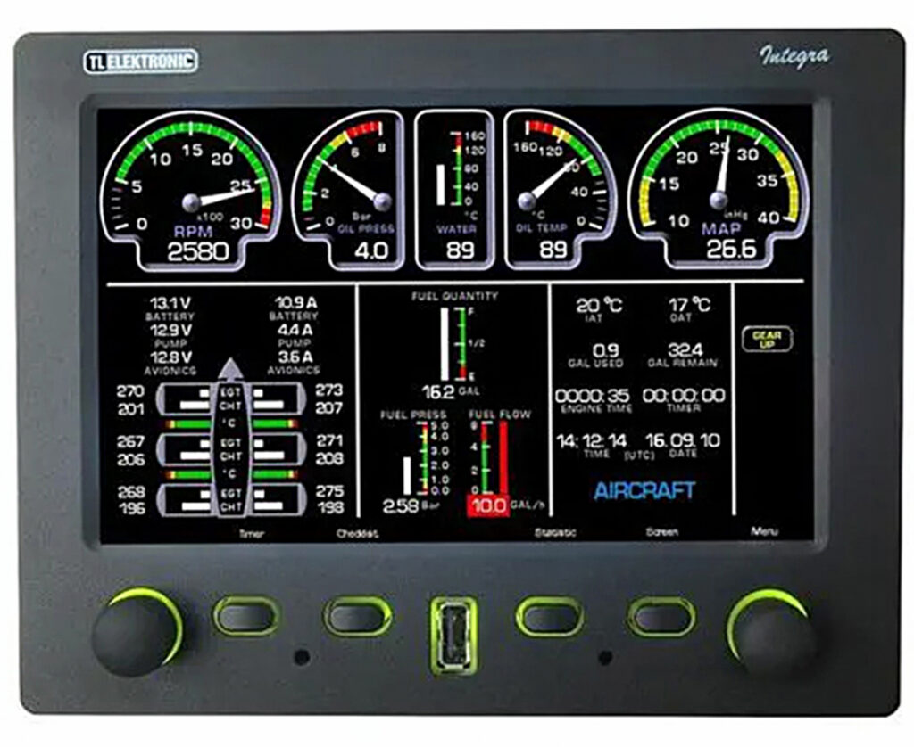 TL Elektronics EMS Integra TL-6724 is a multifunctional engine monitoring system integrating all primary engine instruments in a single display.