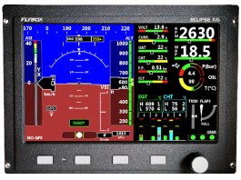 The integrated ECLIPSE NG features a very sunlight readable display that shows the engine and all flight data organized in one or more pages. [Credit: Fielden Aero LLC]