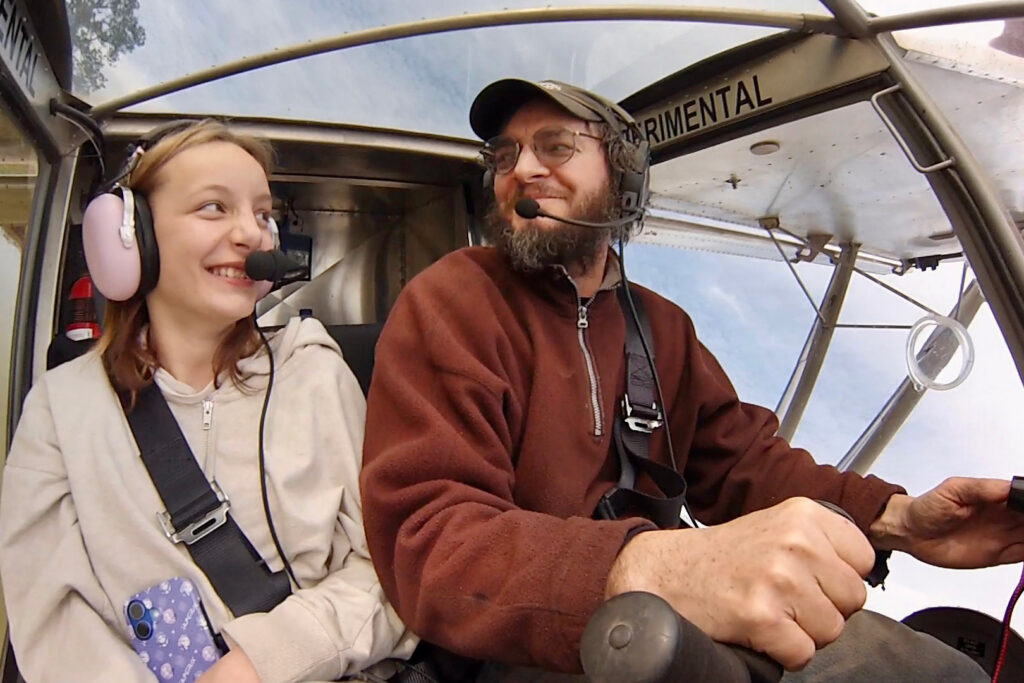 Doing some flying with my daughter.