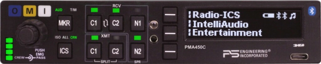 The PAR200B ACS, a TSO’d audio control system combining audio control, intercom, and Bluetooth wireless connectivity.
