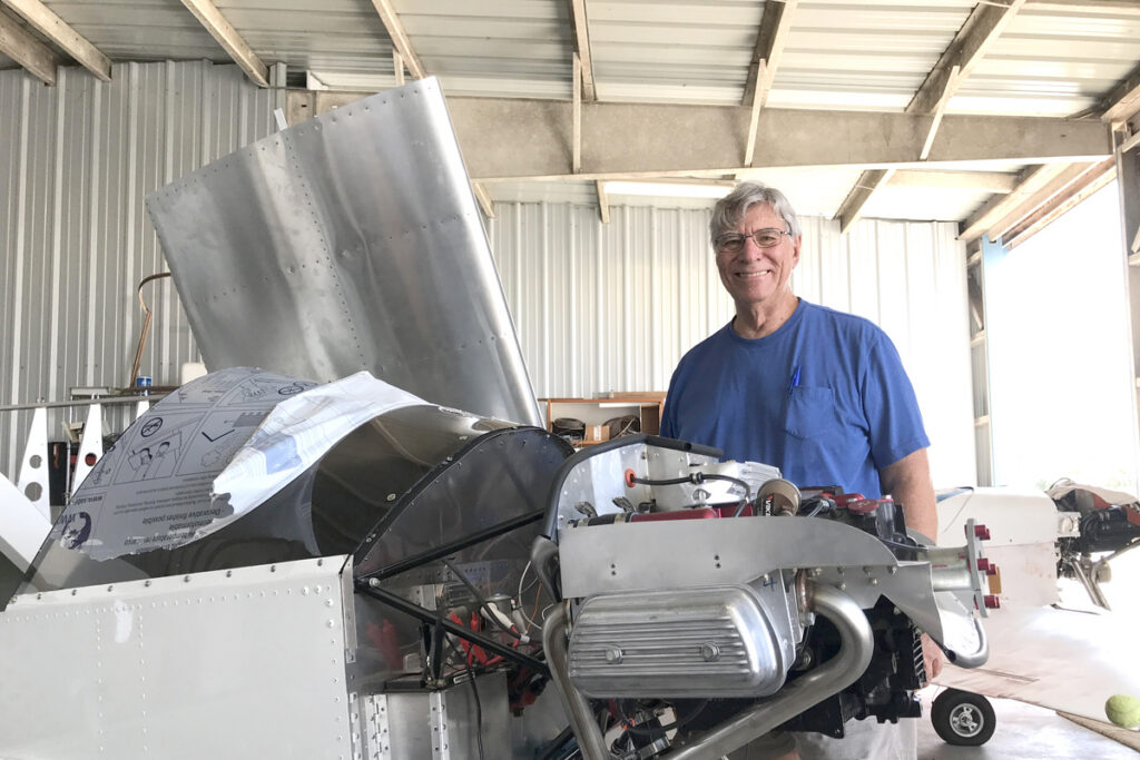 Author Bill Wilson takes a break from measuring and cutting the Lexan windshield during his Onex build. [All Images Credit to Bill Wilson]