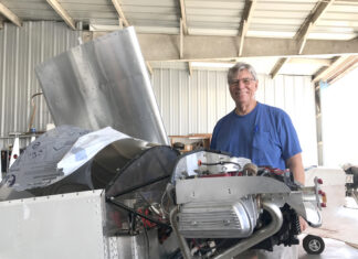 Author Bill Wilson takes a break from measuring and cutting the Lexan windshield during his Onex build. [All Images Credit to Bill Wilson]