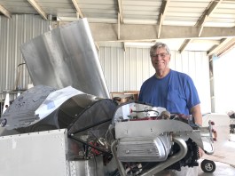 Author Bill Wilson takes a break from measuring and cutting the Lexan windshield during his Onex build. [All Images Credit to Bill Wilson]