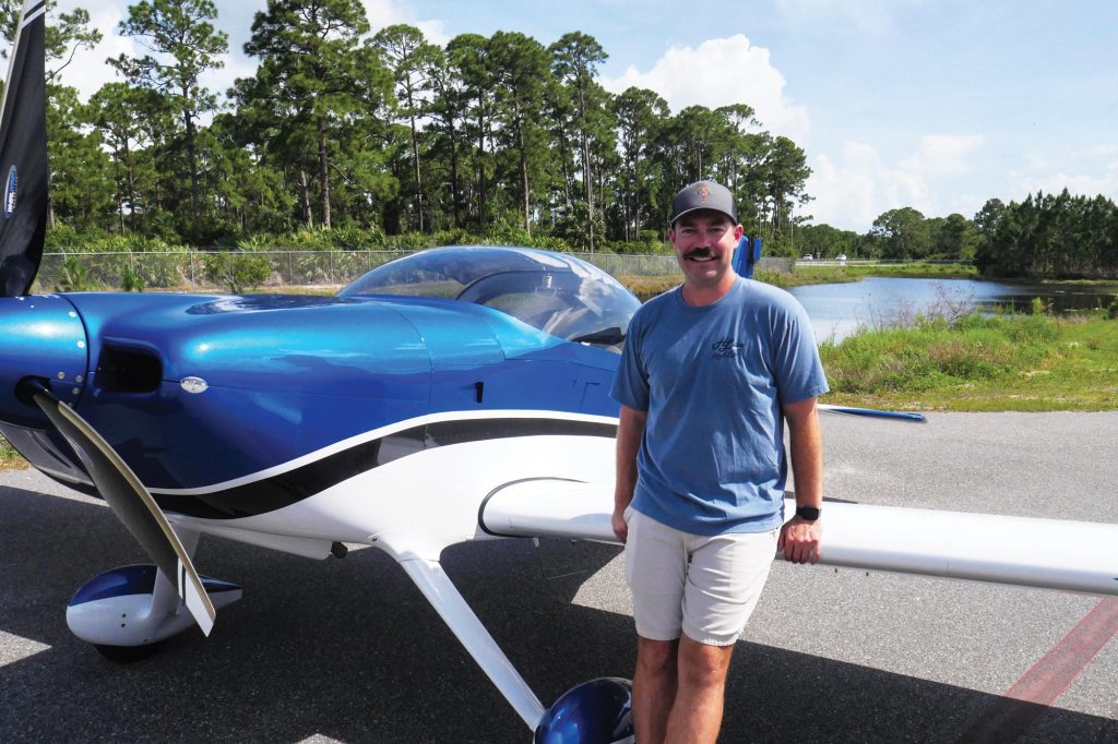 Pat McKiernan has found that he and his dad who built this beautiful RV-7 simply learned to enjoy the build. [Credit: Bill Wilson]