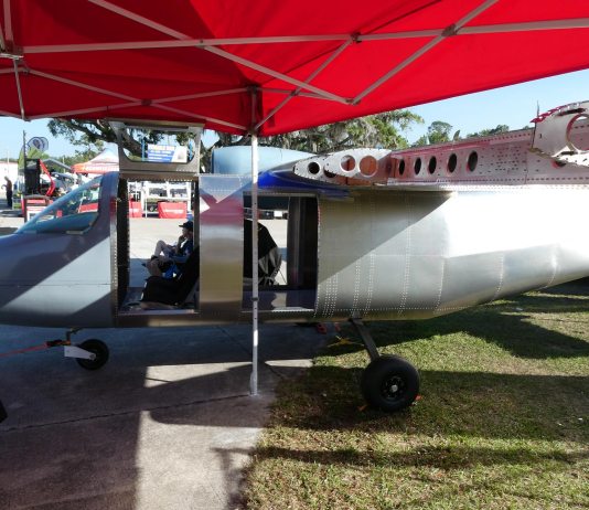 At Sun ‘n Fun 2026, Viking Aircraft Engines surprised the crowd with its first complete kit — the V-42, a high-wing twin powered by two Honda-based engines. Here’s an early look. [Credit: Andrew Robinson]