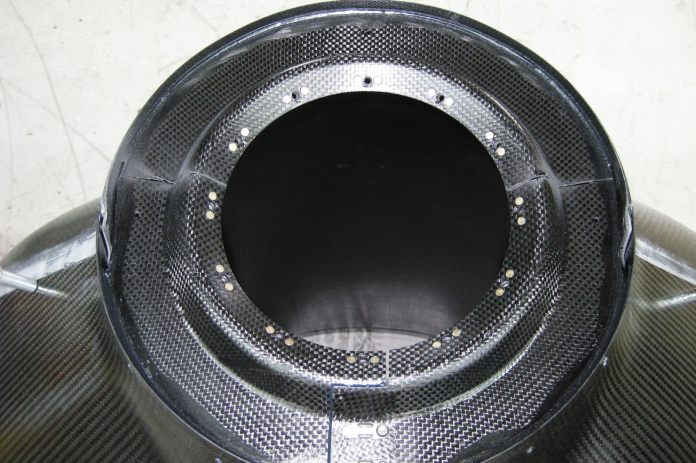 The ring bulkhead was bonded as a single piece to the assembled upper/lower left/lower right cowl parts to ensure circularity of the assembled parts. It was then split as shown here to allow the individual cowl pieces to separate from each other.