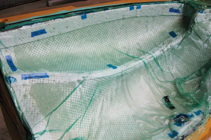 Part after vacuum bagging.