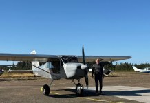 Builder and pilot Mark Farver stands alongside his Continental IOX-340 powered RANS S-21. [Credit: Mark Farver]