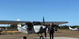 Builder and pilot Mark Farver stands alongside his Continental IOX-340 powered RANS S-21. [Credit: Mark Farver]