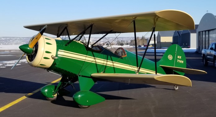 The Hatz Biplane, NX71VH, re-engineered to be powered by a 124 hp radial engine. [Credit: Hatz Biplane Association]