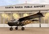 The Zenith CH701 outside the hangar at SMX, fresh from paint. The stars-and-stripes theme marks America’s 250th and the CH701’s 40th anniversary. [Credit: Carson Stilson]
