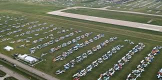 Oshkosh is more popular than ever with three-quarters of a million people in attendance at AirVenture 2026. [Credit: LeRoy Cook]