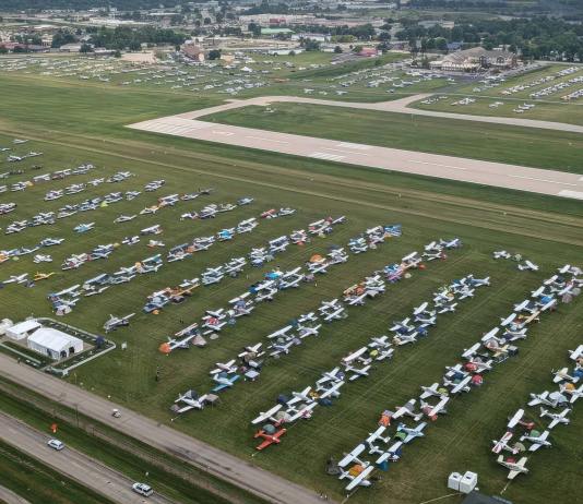 Oshkosh is more popular than ever with three-quarters of a million people in attendance at AirVenture 2026. [Credit: LeRoy Cook]